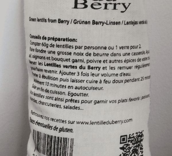 Lentilles vertes du Berry