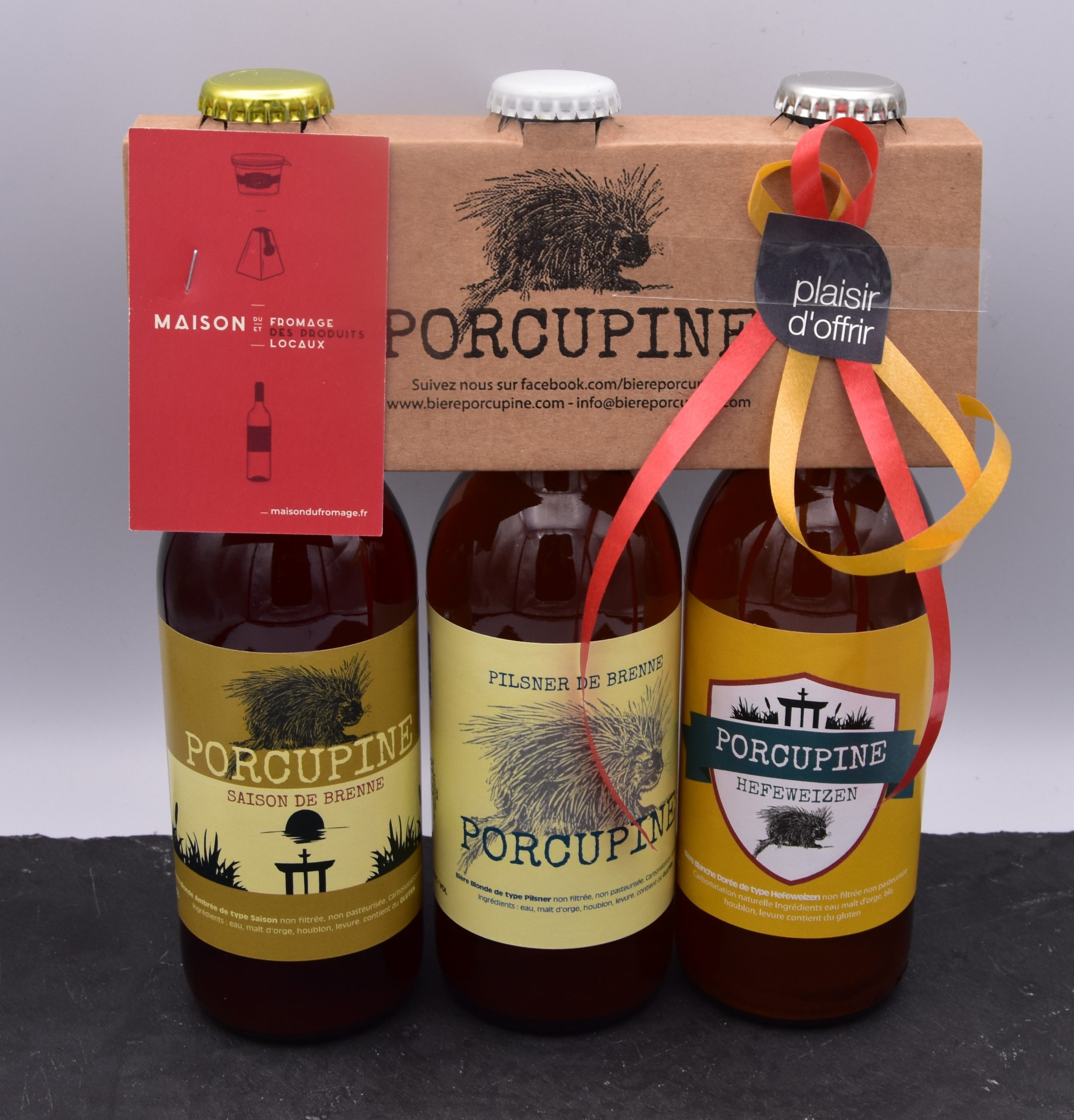 Coffret 3 bières Porcupine - Maison du fromage et des produits locaux