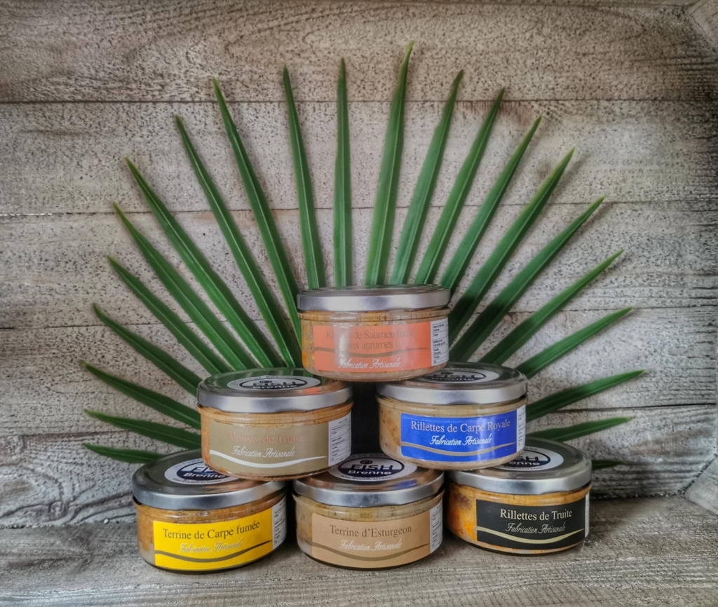 Assortiment terrines poissons d'eau douce