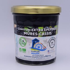 Confitures épépinées mûres cassis bio 360g