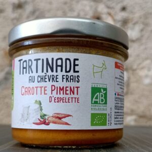 Tartinade au chèvre frais carotte piment d'espelette